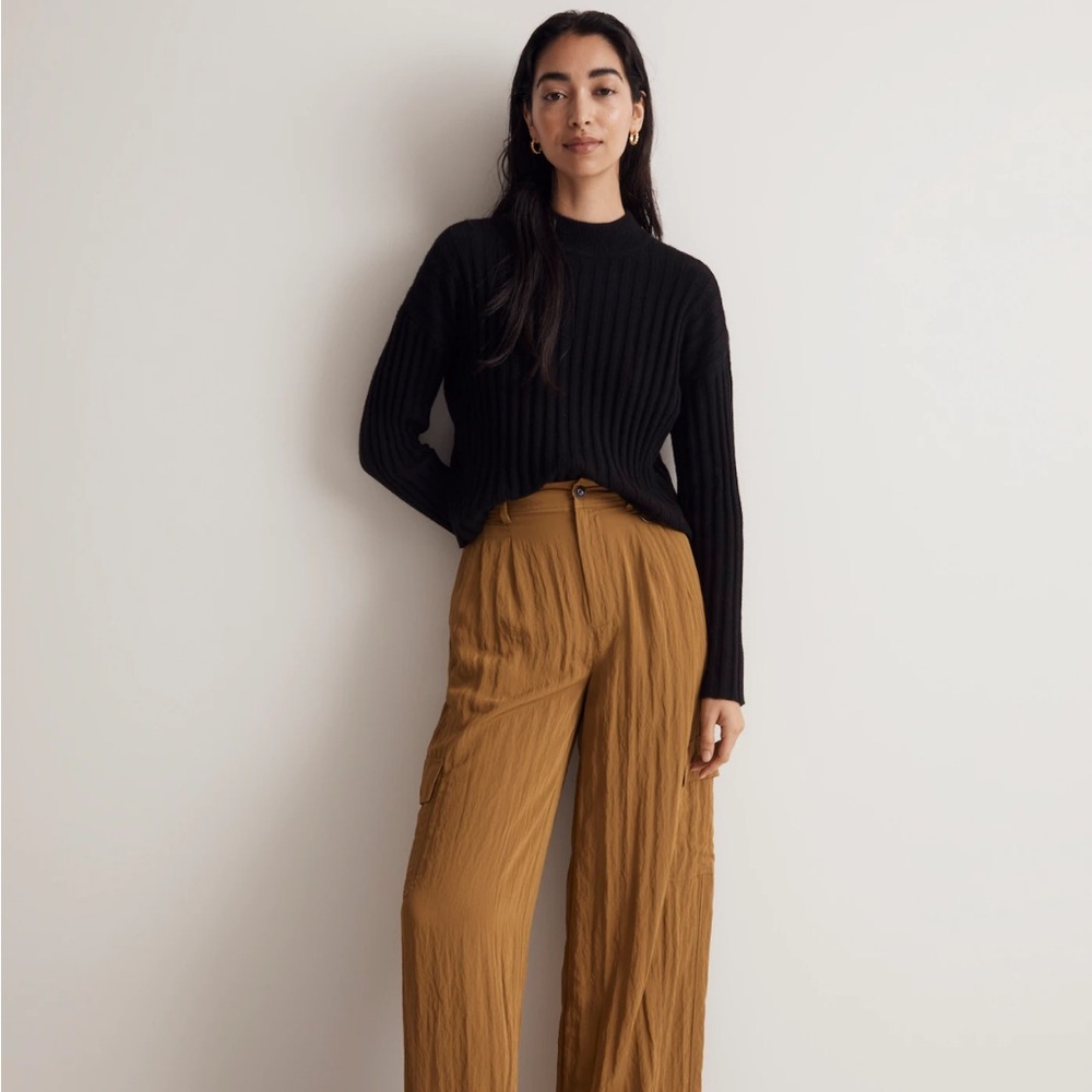 Madewell The Harlow Wide-Leg Cargo Pant Trouser size 8